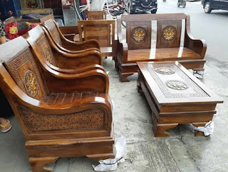 Kursi Tamu Minimalis ukiran semut Kayu Jati2111 dudukan asli Jepara bahan berkualitas